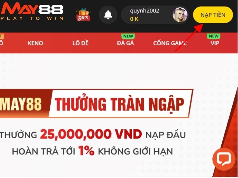 Các phương thức nạp tiền mà nhà cái hỗ trợ